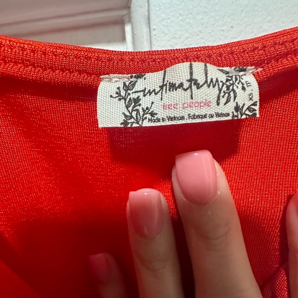 Free People Cowls in The Club Bodysuit Red Women’s Size XS Thong - Picture 3 of 7